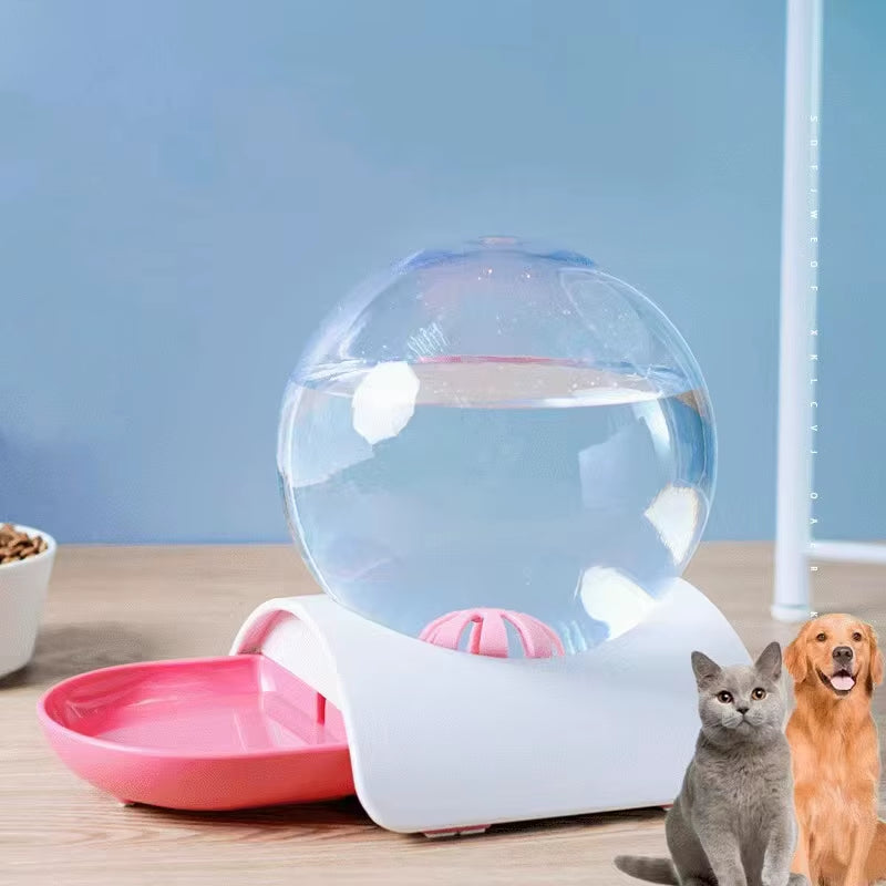 2.8L Ball Shaped Bowl Pet Cat Dog Automatic Water Dispenser Drinking Fountain Bowl Auto Feeder