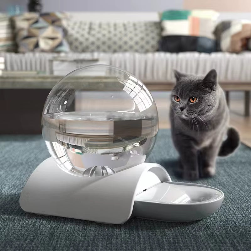 2.8L Ball Shaped Bowl Pet Cat Dog Automatic Water Dispenser Drinking Fountain Bowl Auto Feeder