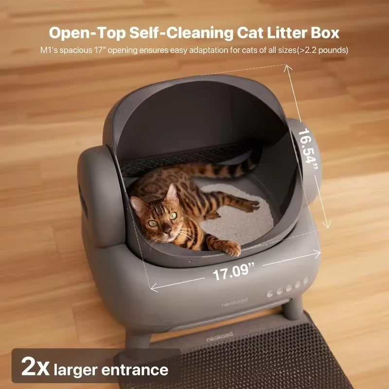 Origin  M1 Large Low Noise Odor Eliminator App Control Intelligent Electric Self Cleaning Smart Automatic Cat Litter Box